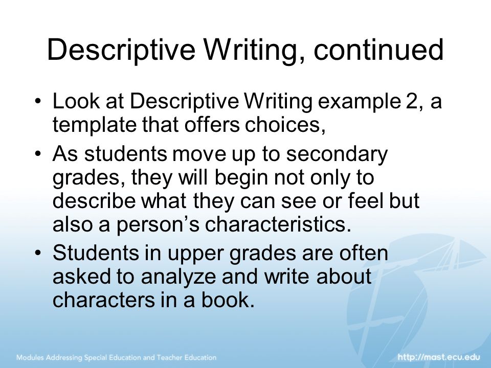Descriptive Essay Structure